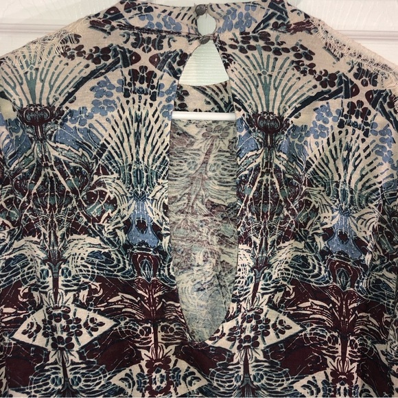 EUC Free People Nouveau Long Lace Top Sleeve Tulip Front Floral Size Medium - Picture 9 of 12